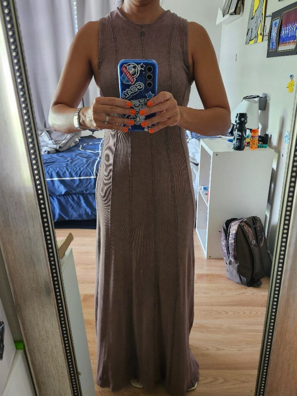 ZARA acid wash maxi dress